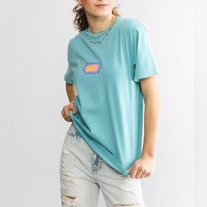 Obey Gum Logo Turquoise Women’s T- Shirt Size Medium NWT